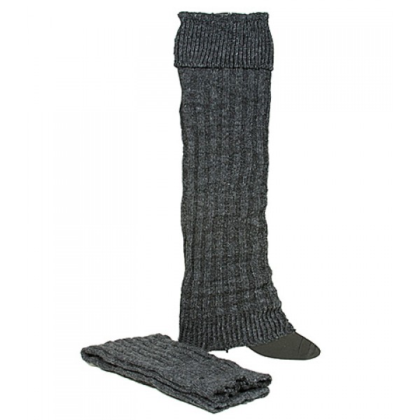 Knit Leg Warmers - Dark Gray - SK-F1007DGY